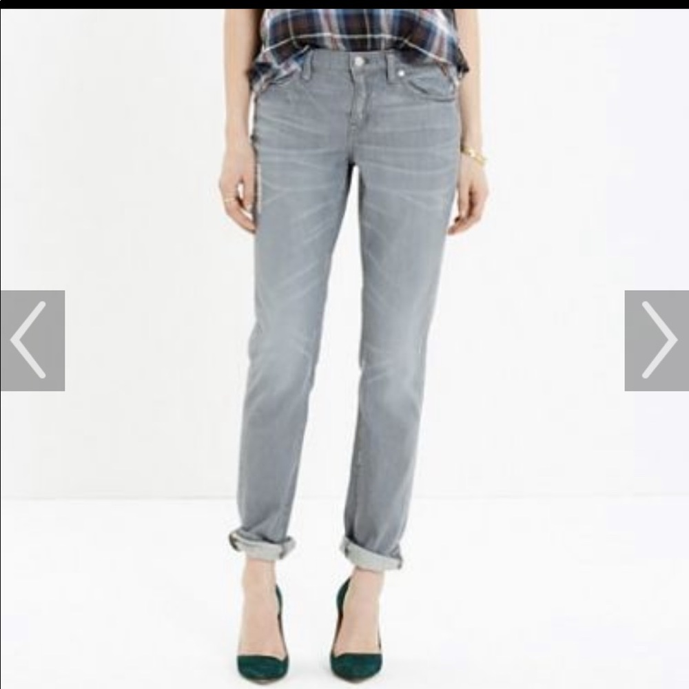 Madewell Gray Slim Boyjean